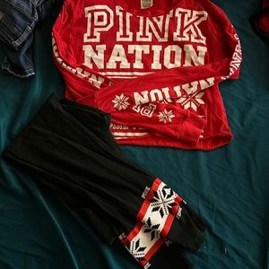 Two piece Victoria Secret Christmas set
